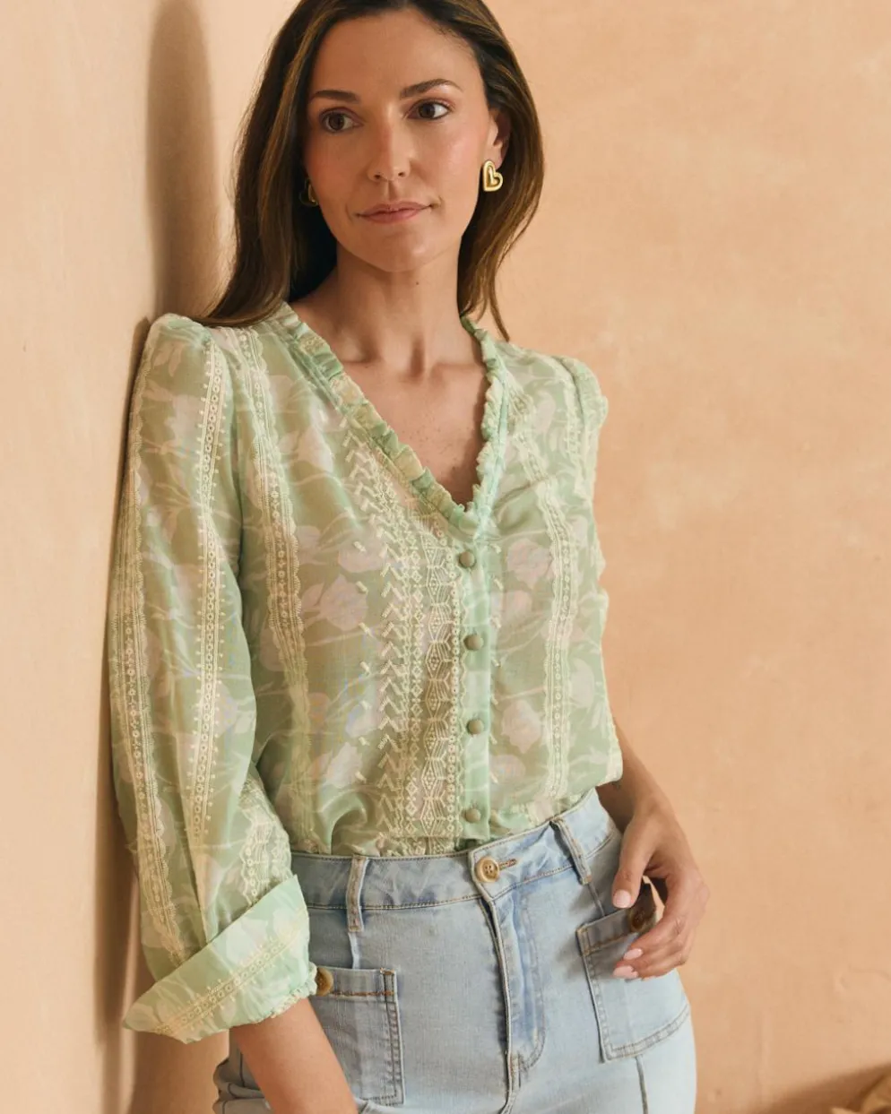 Camisa Celeste Felicia