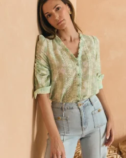 Camisa Celeste Felicia