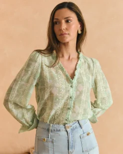 Camisa Celeste Felicia
