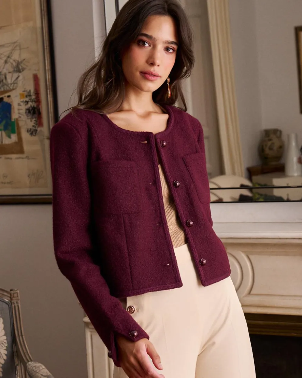Chaqueta Burdeos Lorel