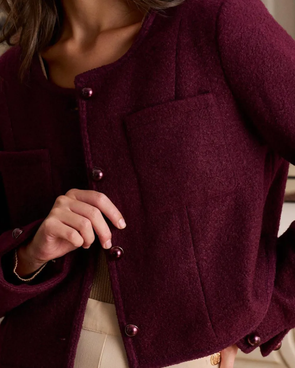 Chaqueta Burdeos Lorel