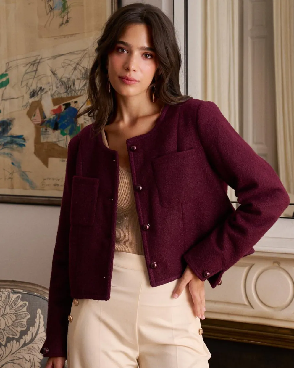 Chaqueta Burdeos Lorel