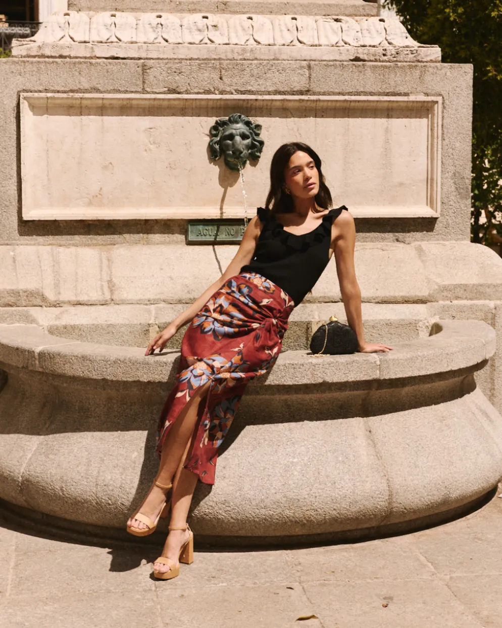 Falda Midi Estampado Zelia