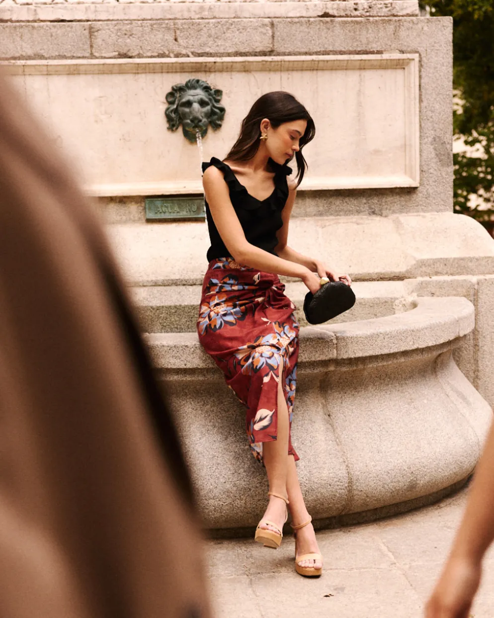 Falda Midi Estampado Zelia