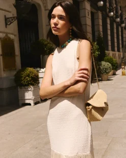 Vestido Largo Flecos Lira